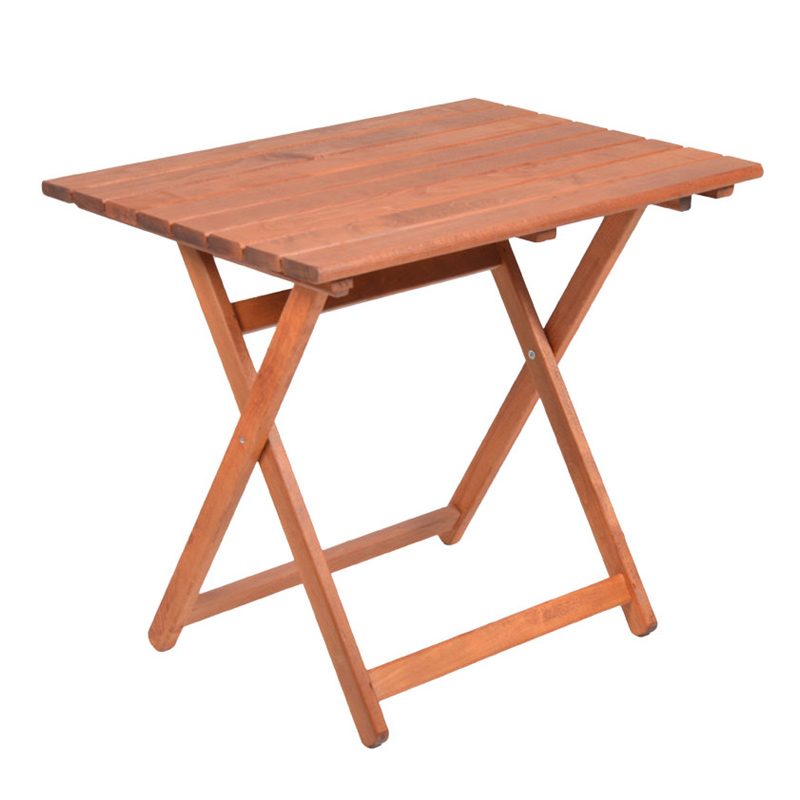Τραπέζι πτυσσόμενο Klara Megapap από ξύλο οξιάς σε χρώμα κερασί εμποτισμού 80x60x71εκ.