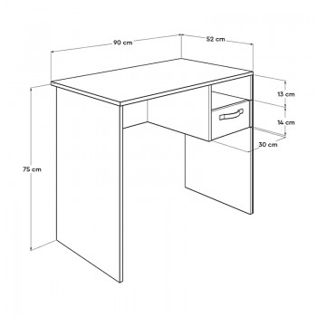 Γραφείο Dynamic Megapap σε χρώμα light sonoma 90x52x75εκ.