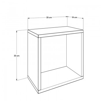 Βιβλιοθήκη στοιβαζόμενη Flat Megapap σε χρώμα καρυδί 33x19x33εκ.