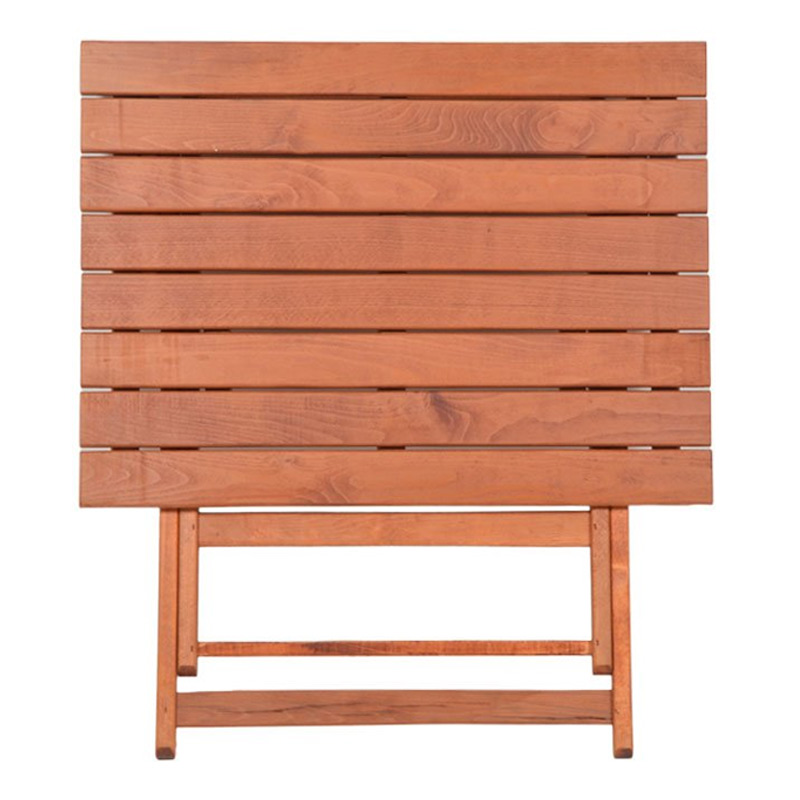 Τραπέζι πτυσσόμενο Klara Megapap από ξύλο οξιάς σε χρώμα κερασί εμποτισμού 70x70x71εκ.