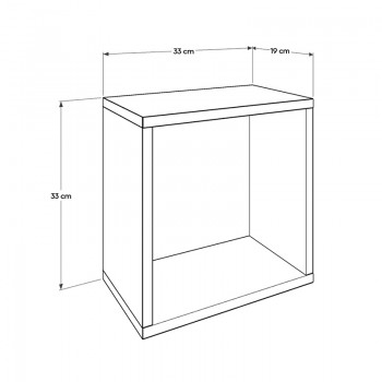 Βιβλιοθήκη στοιβαζόμενη Flat Megapap σε χρώμα κόκκινο 33x19x33εκ.