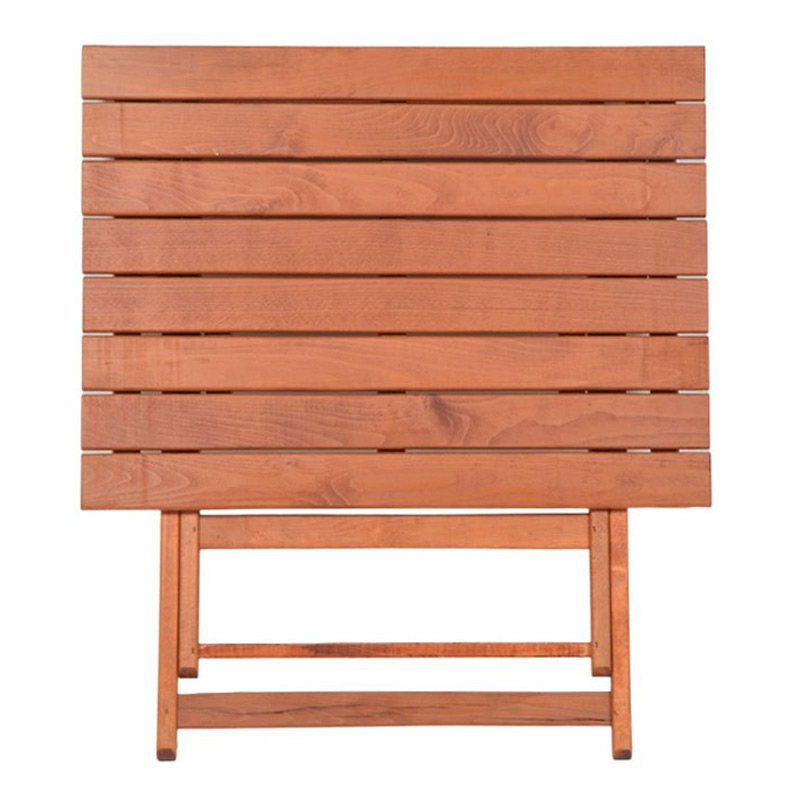 Τραπέζι πτυσσόμενο Klara Megapap από ξύλο οξιάς σε χρώμα κερασί εμποτισμού 60x60x71εκ.