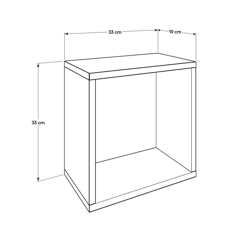 Βιβλιοθήκη στοιβαζόμενη Flat Megapap σε χρώμα κίτρινο 33x19x33εκ.