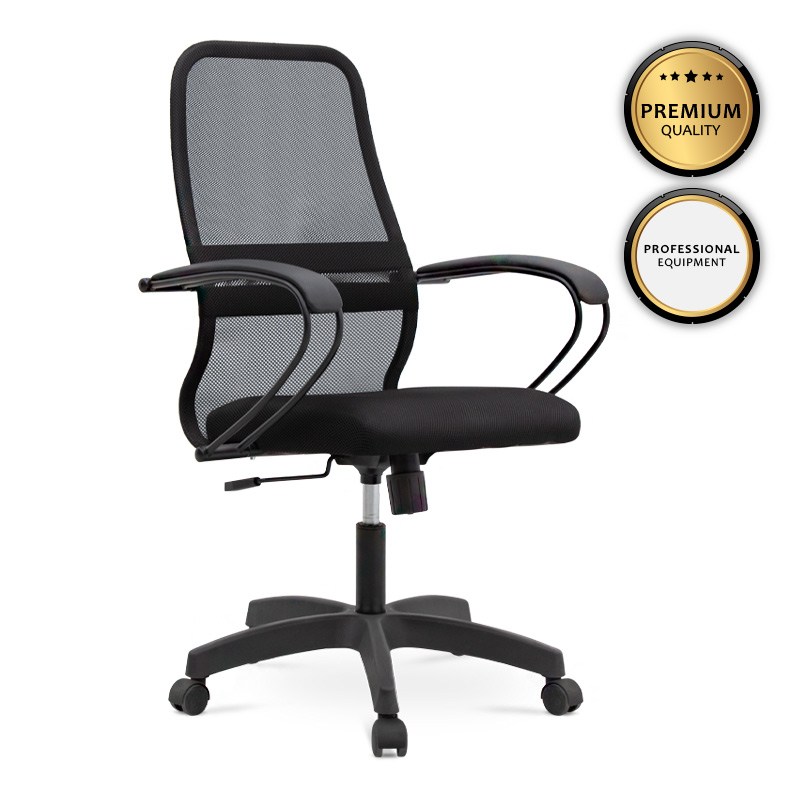Καρέκλα γραφείου Moonlight Megapap με ύφασμα Mesh χρώμα μαύρο 66,5x70x102/112εκ.