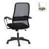 Καρέκλα γραφείου Moonlight Megapap με ύφασμα Mesh χρώμα μαύρο 66,5x70x102/112εκ.