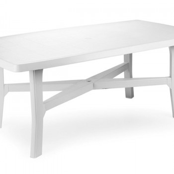 Τραπέζι κήπου Senna από πολυπροπυλένιο σε χρώμα λευκό 180x100x72εκ.