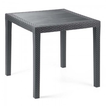 Τραπέζι κήπου King από πολυπροπυλένιο σε χρώμα ανθρακί 79x79x72εκ.