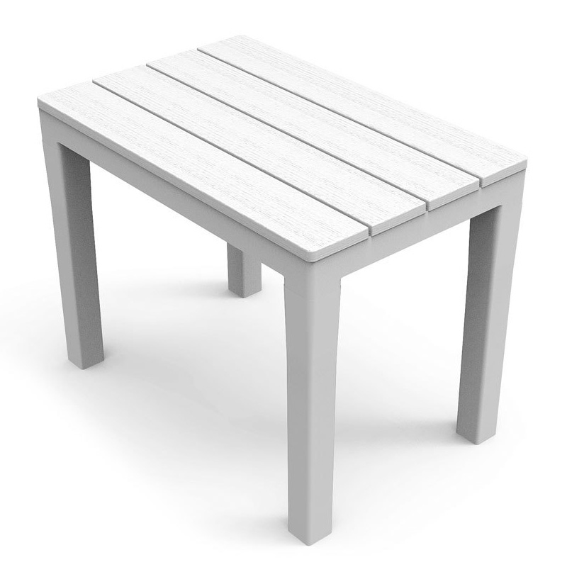 Τραπεζάκι βοηθητικό Timor από πολυπροπυλένιο σε χρώμα λευκό 38x60x45εκ.