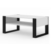 Τραπεζάκι σαλονιού Minimal Megapap σε χρώμα λευκό - μαύρο 110x60x48εκ.