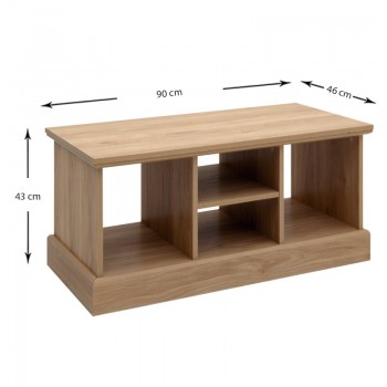 Τραπεζάκι σαλονιού Brady Megapap χρώμα sonoma 90x46x43εκ.