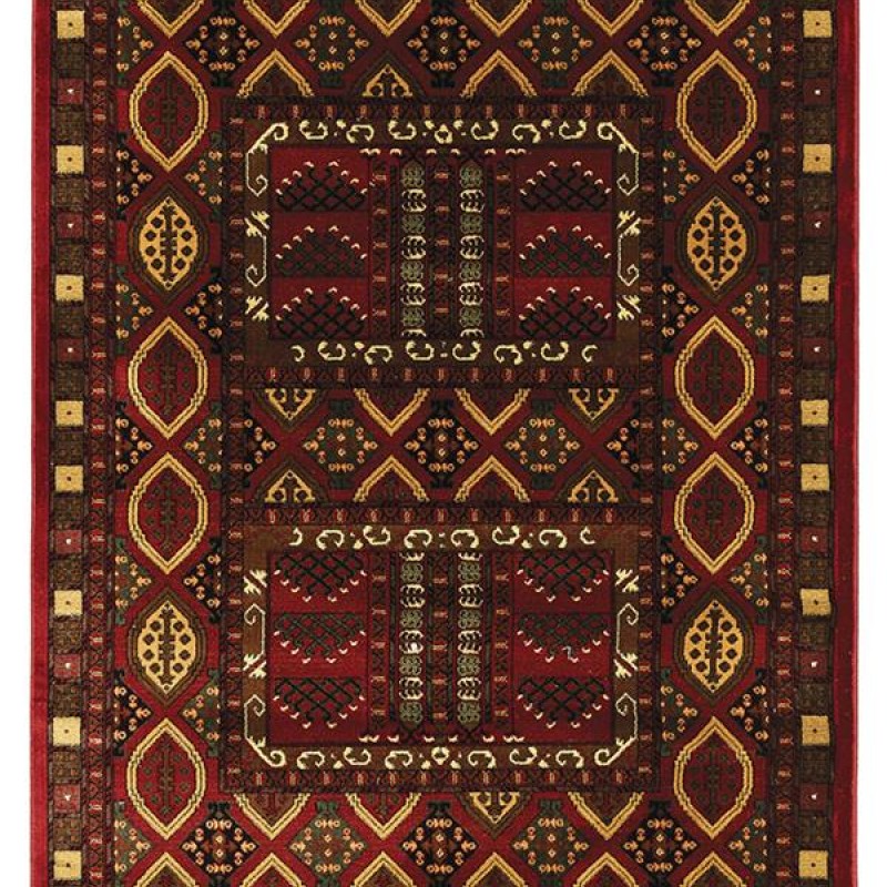 ΧΑΛΙ PERSIA 2273 BURGUNDY ΜΕ ΚΡΟΣΣΙ - SET067(2x140,1x200)  NewPlan