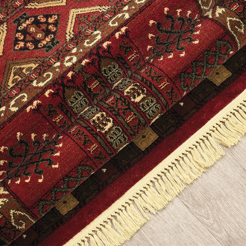 ΧΑΛΙ PERSIA 2273 BURGUNDY ΜΕ ΚΡΟΣΣΙ - SET067(2x140,1x200)  NewPlan