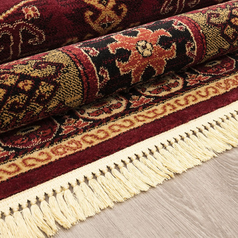 ΧΑΛΙ PERSIA 6057 BURGUNDY ΜΕ ΚΡΟΣΣΙ - SET067(2x140,1x200)  NewPlan