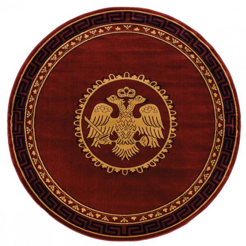 ΧΑΛΙ ΕΚΚΛΗΣΙΑΣΤΙΚΟ ATHOS 2128A BURGUNDY  ΡΟΤΟΝΤΑ - 200X200  NewPlan