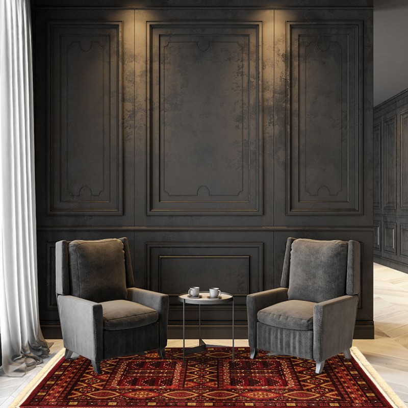 ΧΑΛΙ PERSIA 2273 BURGUNDY ΜΕ ΚΡΟΣΣΙ - 160X230  NewPlan