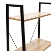 Βιβλιοθήκη- Ραφιέρα Ramon pakoworld φυσικό-μαύρο 60x23x145,5εκ