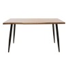 Τραπέζι Neve pakoworld MDF καρυδί-πόδι μεταλλικό μαύρο 140x80x75εκ