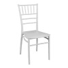 Καρέκλα Tiffany pakoworld pp σε λευκή απόχρωση 40x40x89εκ