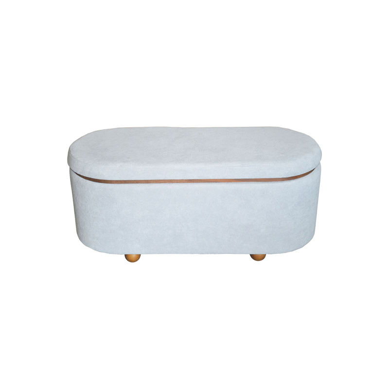 Σκαμπό μπαούλο Tara Inart σετ 2 τεμ βελούδο σε σκούρη γκρι και ανθρακί απόχρωση