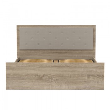 Κρεβάτι διπλό Vita Plus pakoworld σε sonoma απόχρωση 160x200εκ