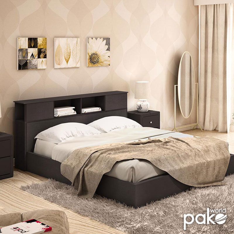 Κρεβάτι OLYMPUS pakoworld χρώμα wenge 160x200εκ