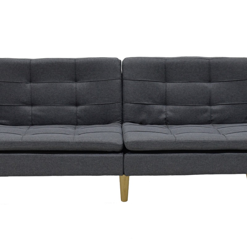 Καναπές-κρεβάτι Flexible pakoworld σε ανθρακί ύφασμα 198x87x76εκ