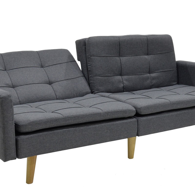 Καναπές-κρεβάτι Flexible pakoworld σε ανθρακί ύφασμα 198x87x76εκ