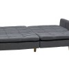 Καναπές-κρεβάτι Flexible pakoworld σε ανθρακί ύφασμα 198x87x76εκ