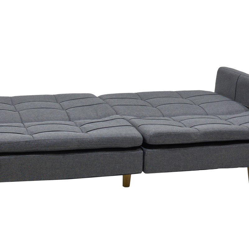 Καναπές-κρεβάτι Flexible pakoworld σε ανθρακί ύφασμα 198x87x76εκ