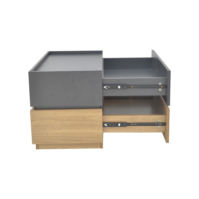 Κομοδίνο Sonlen pakoworld mdf σε sonoma-ανθρακί απόχρωση 60x40x44.5εκ