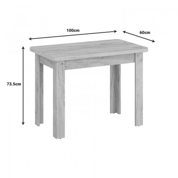 Τραπέζι Celeste pakoworld μελαμίνης σε oak απόχρωση 100x60x73.5εκ