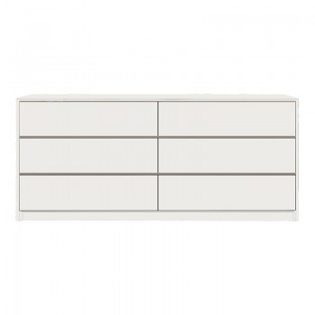 Συρταριέρα Kuanger pakoworld mdf σε λευκή απόχρωση 120x40x70εκ