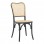 Καρέκλα στοιβαζόμενη Zozele pakoworld φυσικό rattan pe-μαύρο toon wood 45x51x88εκ