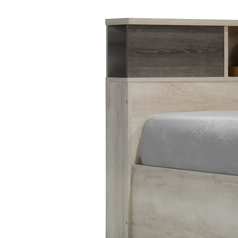 Κρεβάτι OLYMPUS pakoworld σε χρώμα castilo oak 140x200εκ