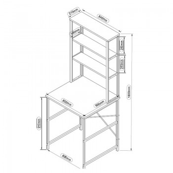 Έπιπλο πλυντηρίου Kylie pakoworld μέταλλο μάυρο σε ανθρακί απόχρωση 60x60x180εκ