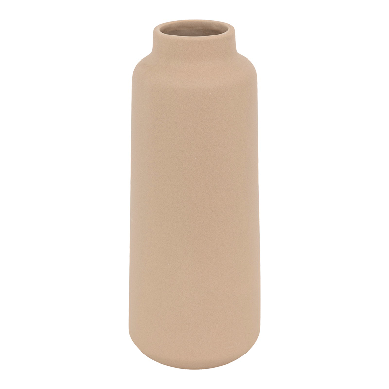 Βάζο Breal pakoworld κεραμικό σε μπεζ απόχρωση Φ12x30εκ