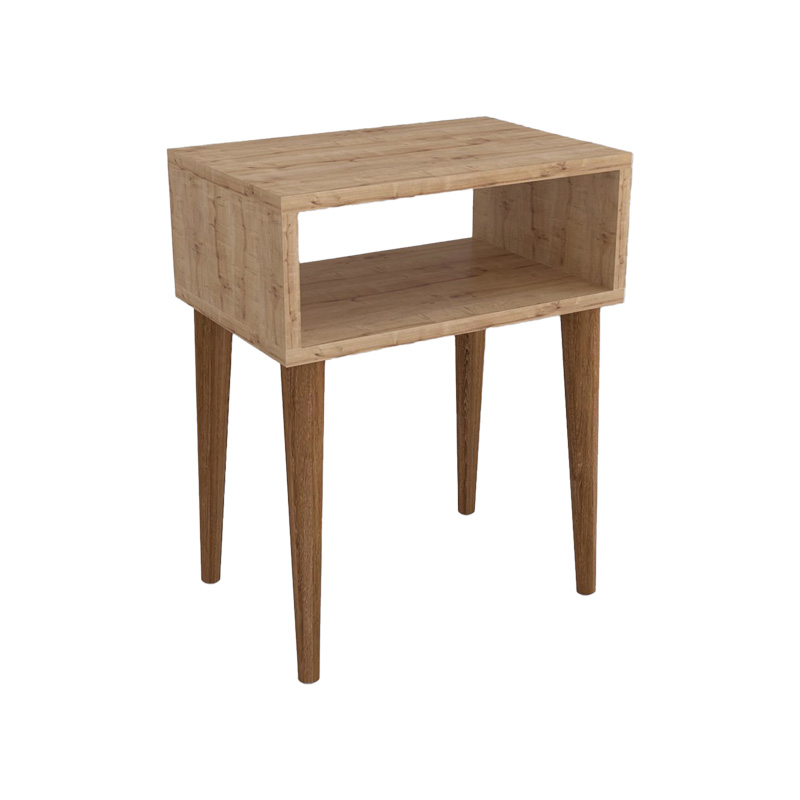 Κομοδίνο Hank pakoworld σε φυσική απόχρωση 45x30x60εκ