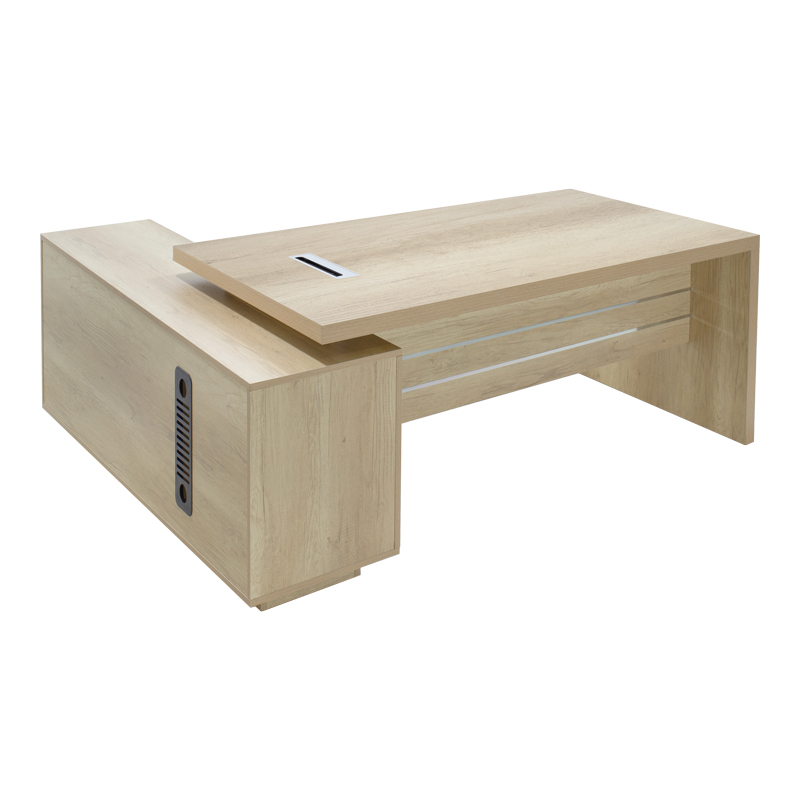 Γραφείο εργασίας αναστρέψιμο επαγγελματικό Amazon pakoworld σε φυσική απόχρωση 200x170x75εκ