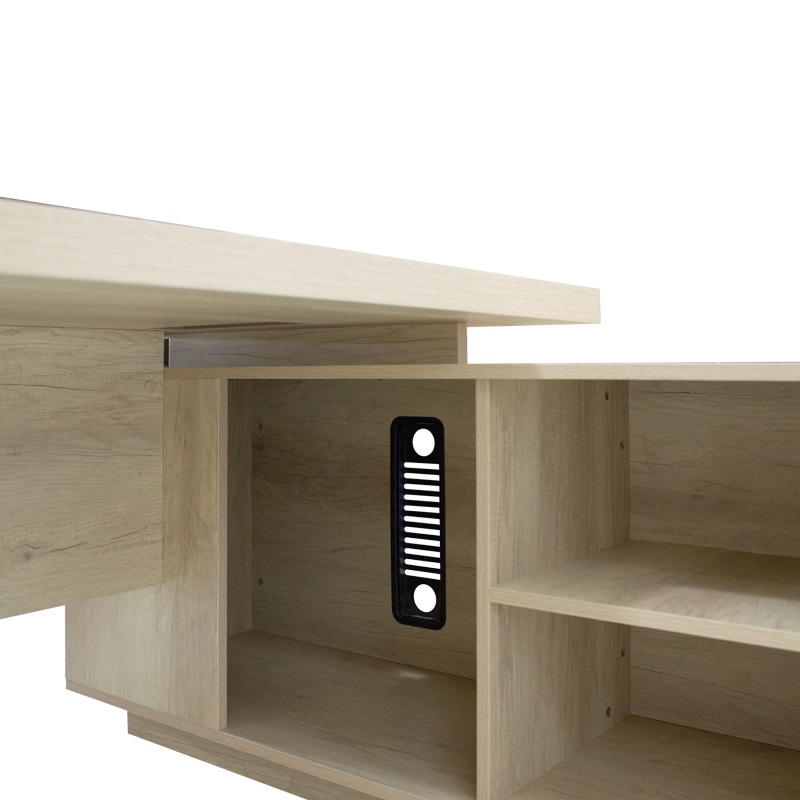 Γραφείο εργασίας αναστρέψιμο επαγγελματικό Amazon pakoworld σε φυσική απόχρωση 200x170x75εκ