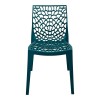 Καρέκλα στοιβαζόμενη Hush pakoworld pp σε μπλε απόχρωση 50x57x81εκ