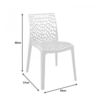 Καρέκλα στοιβαζόμενη Hush pakoworld pp σε μαύρη απόχρωση 50x57x81εκ