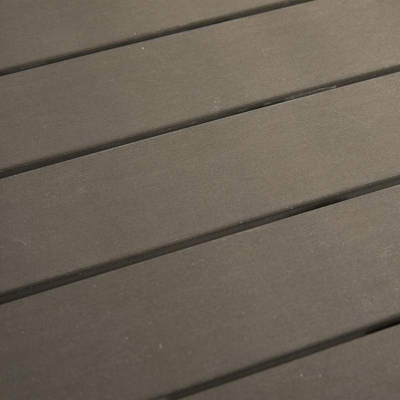 Τραπέζι Appa pakoworld αλουμίνιο και plywood σε ανθρακί απόχρωση Φ120x74εκ