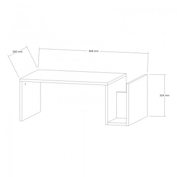 Τραπέζι σαλονιού Poko pakoworld σε oak απόχρωση 86.8x50x32,4εκ