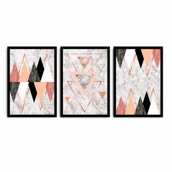 Πίνακας σε mdf PWF-0215 pakoworld με ξύλινο πλαίσιο-ψηφιακή εκτύπωση 3πτυχο