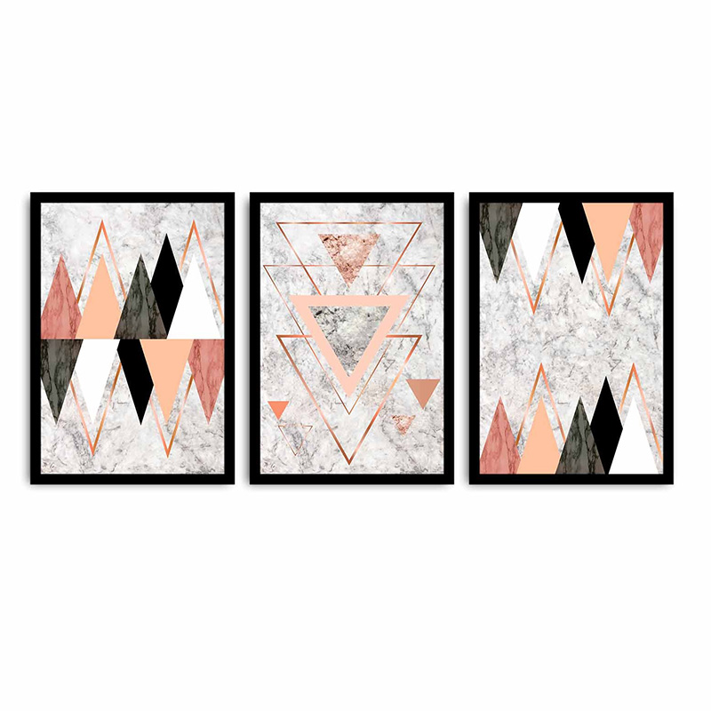 Πίνακας σε mdf PWF-0215 pakoworld με ξύλινο πλαίσιο-ψηφιακή εκτύπωση 3πτυχο