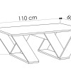 Τραπέζι σαλονιού PIPRA pakoworld σε χρώμα λευκό 110x60x40