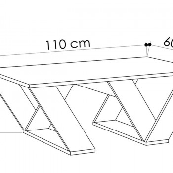 Τραπέζι σαλονιού PIPRA pakoworld σε χρώμα λευκό 110x60x40