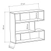 Βιβλιοθήκη Molly N.1 pakoworld σε χρώμα sonoma 94x30x94εκ