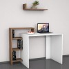 Γραφείο SWAN pakoworld λευκό με καρυδί 118x60x91εκ