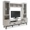 Σύνθετο σαλονιού Bonito pakoworld TV χρώμα white wash-ebony 200x43x180εκ
